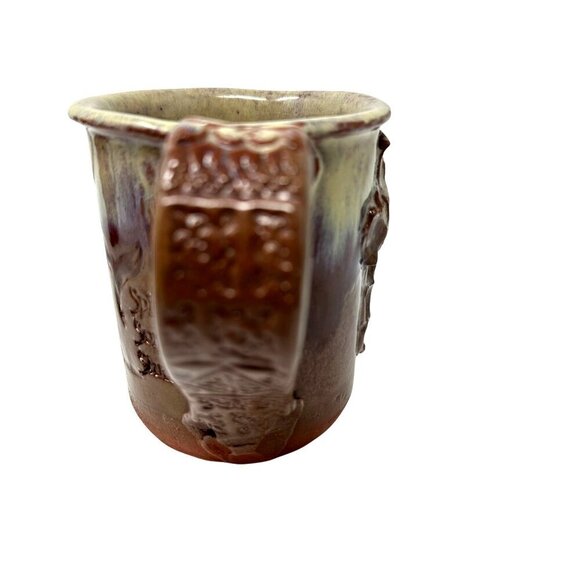 Spirit Song Studio Mug Redware Drip Glaze Cross Earthenware Mississippi 12 oz - Picture 7 of 16